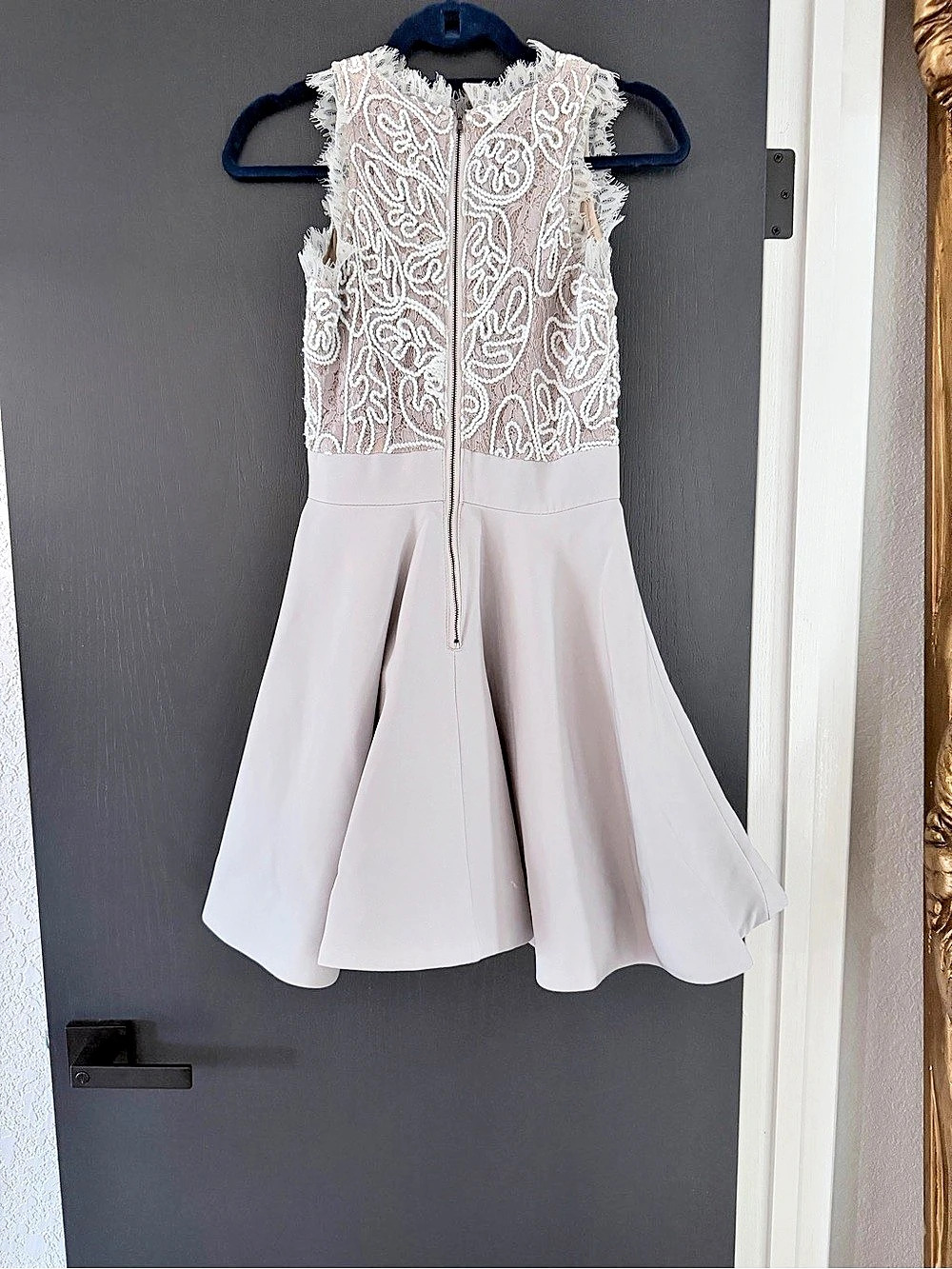 free&rose Lace Bodice Mini Dress in Pink & White Like New